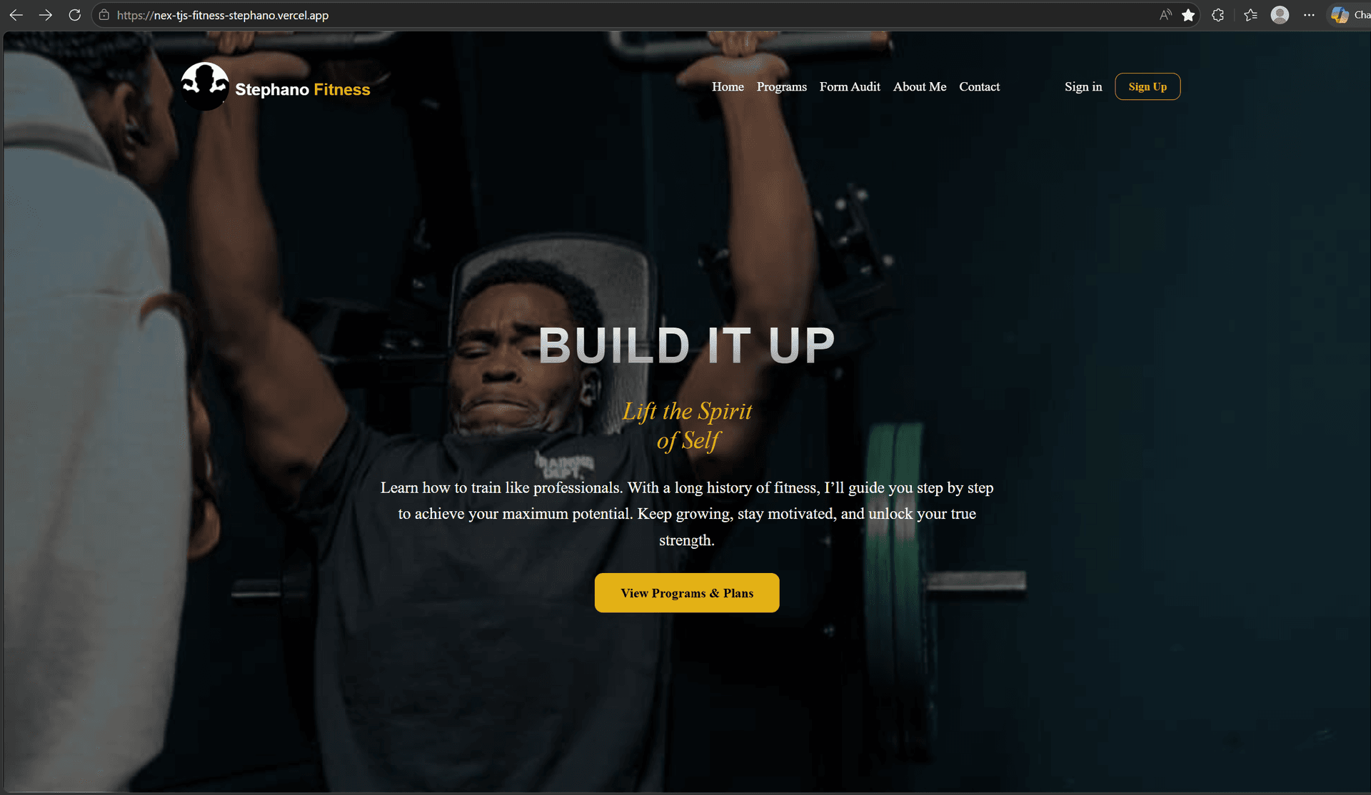 Fitness Personal Training Website